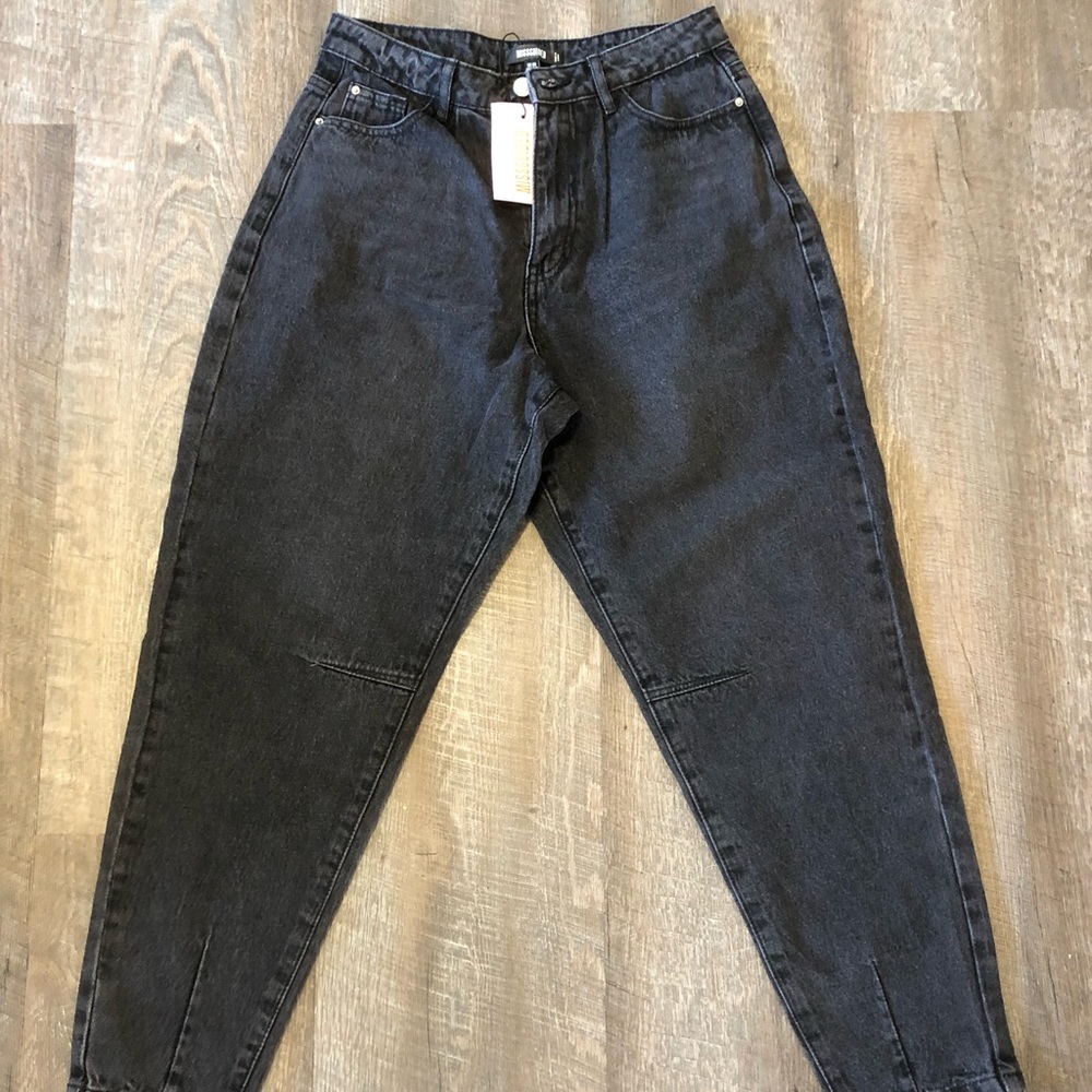 Black High rise Curvy Mom Jeans